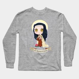 Chibi St. Therese of Lisieux Long Sleeve T-Shirt